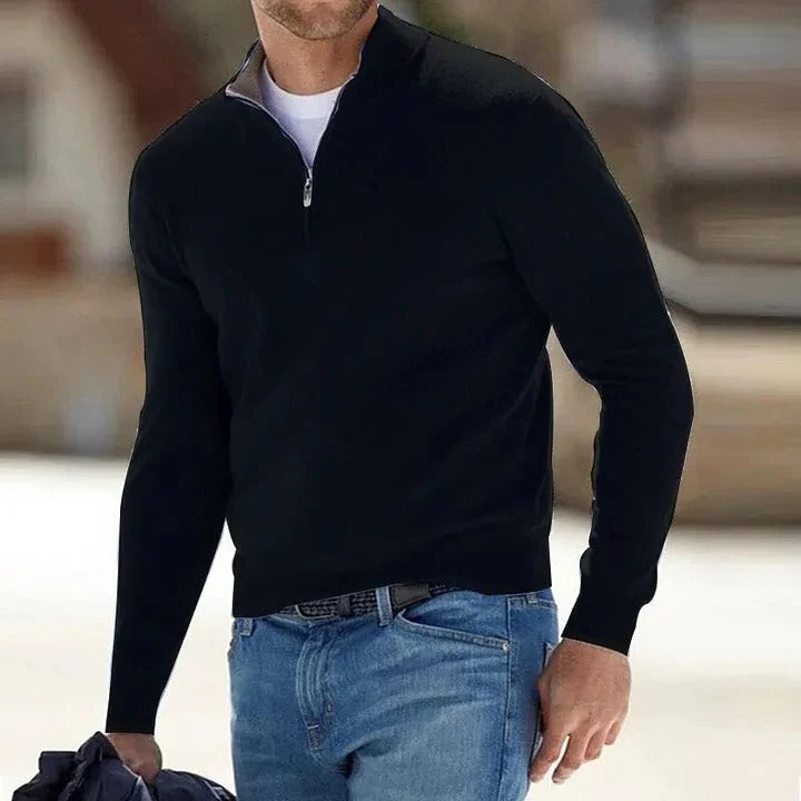 Men’s Cashmere Zip-Up Sweater for Everyday Wear