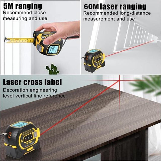 3-in-1 Digital Laser Tape