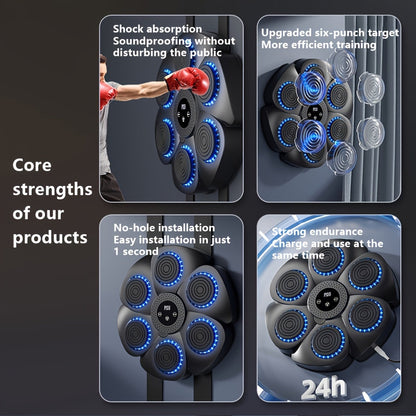 Wireless Music Boxing Machine, USB Rechargeable Wall Target