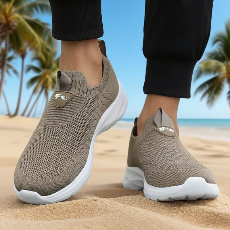 Men’s Lightweight Mesh Running Sneakers, Breathable Casual Athletic Tennis Shoes