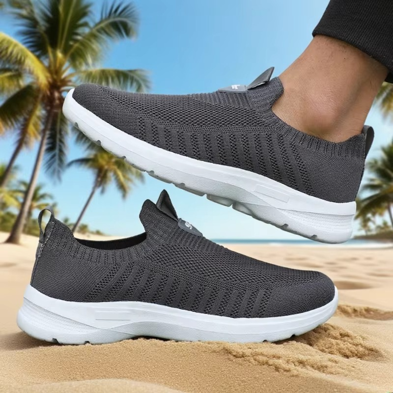 Men’s Lightweight Mesh Running Sneakers, Breathable Casual Athletic Tennis Shoes