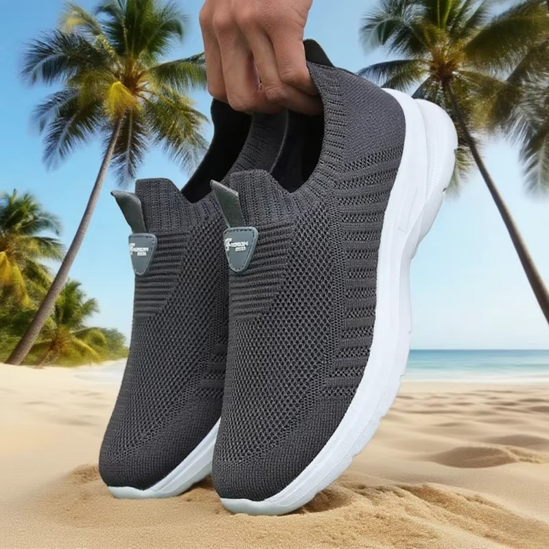 Men’s Lightweight Mesh Running Sneakers, Breathable Casual Athletic Tennis Shoes