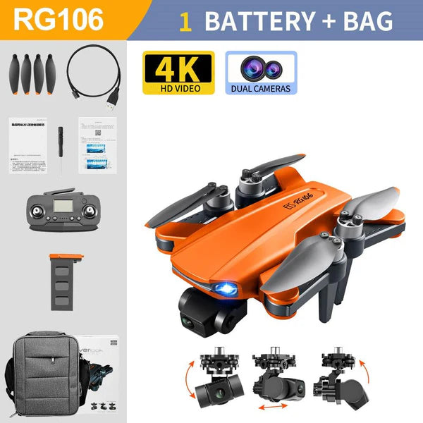 SkyMaster 8K HD Drone with Dual Lens GPS & Brushless Motors