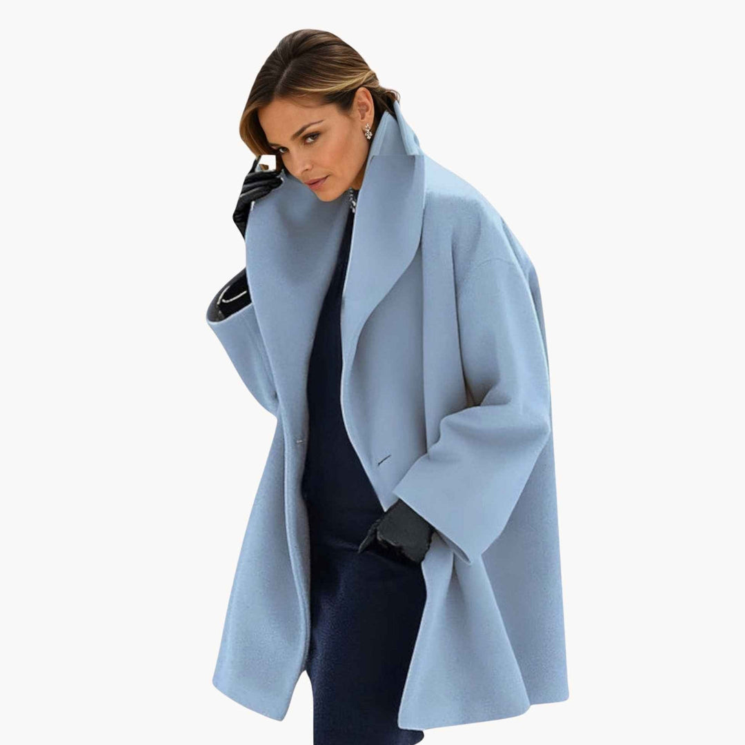 EleganceShield Women’s Windproof Wool Coat