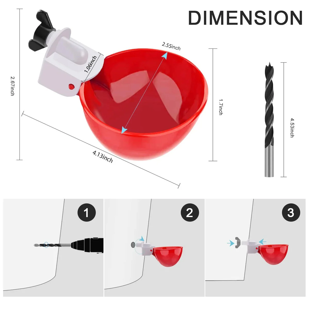 Automatic Chicken Waterer Kit - 10 Pcs