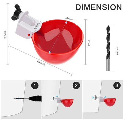 Automatic Chicken Waterer Kit - 10 Pcs