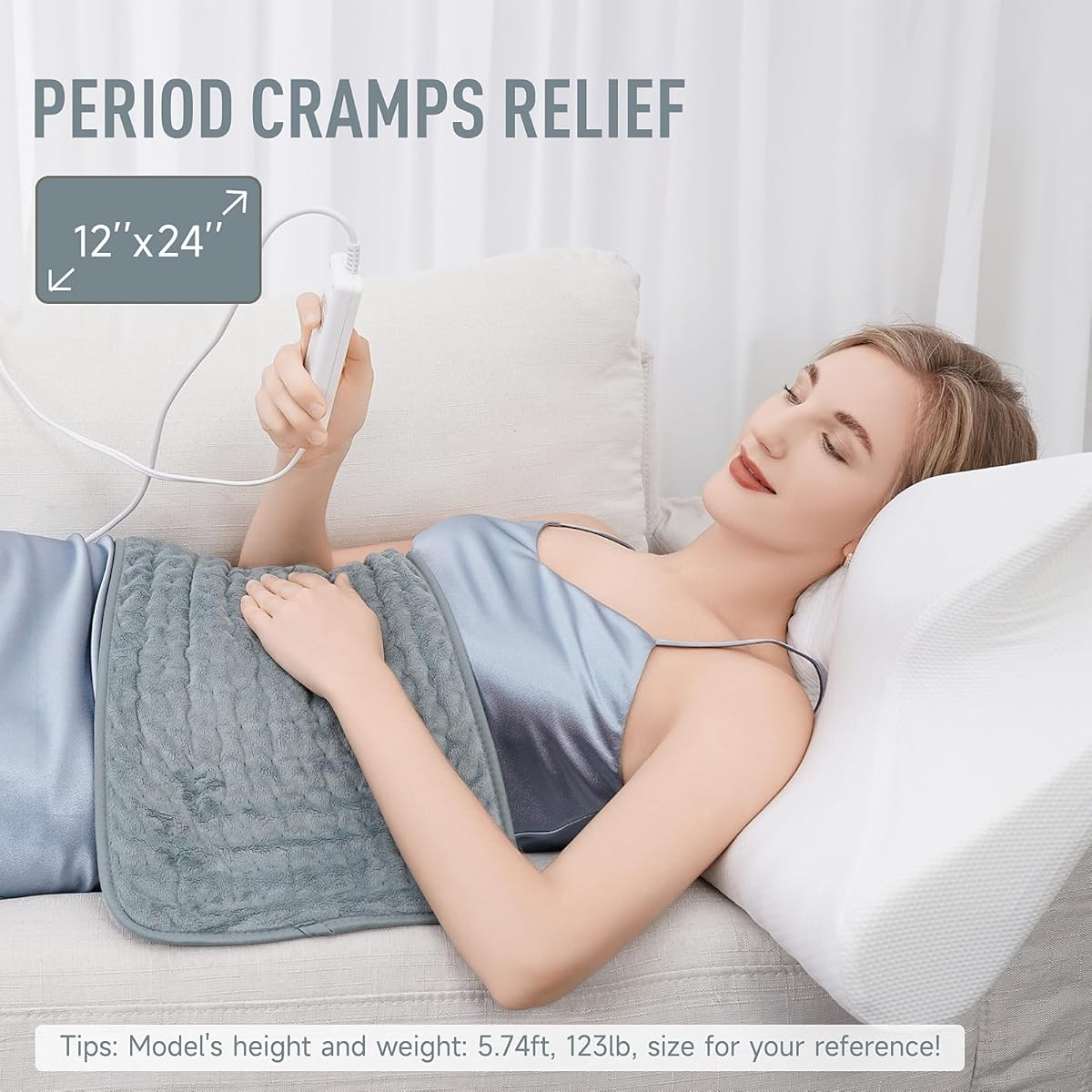 Electric Heating Pad Back Pain Relief and Muscle Therapy