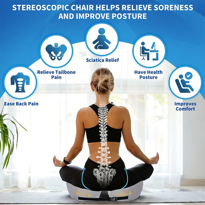 Orthopedic Seat Cushion Memory Foam Sit Bone Relief with Adjustable Design