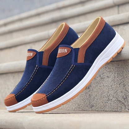 Stylish Men Casual Shoes Spring and Autumn, Trend Canvas Shoes, Lightweight Soft Flat Shoes, Comfortable Walking Shoes
