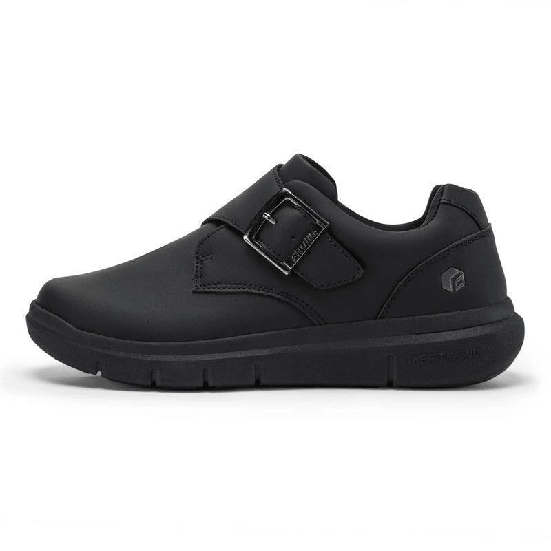FitVille Mens Wide Leather Walking Shoes Comfortable Diabetic Shoes for Swollen Feet
