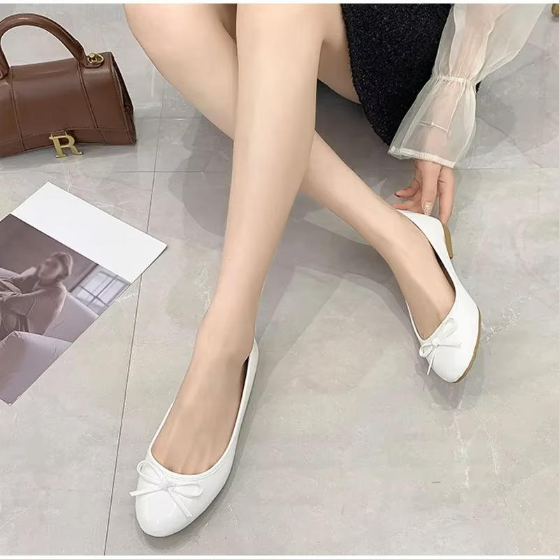 Leather Ballet Flats With Arch Support