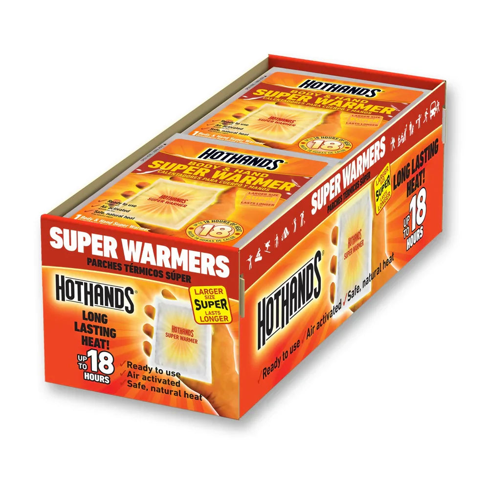 Extra Large 18 Hour Super Hand and Body Warmer - 40 Pack Case