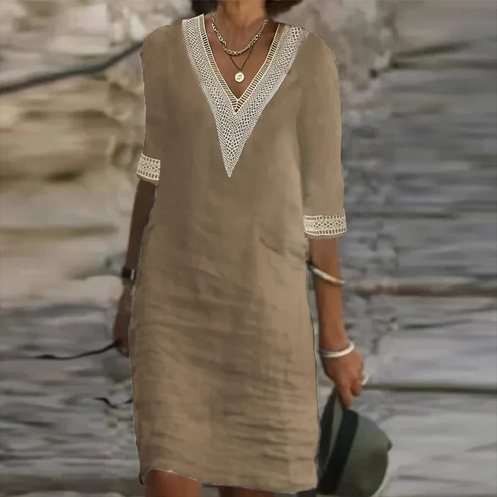 Women’s summer dress with short sleeves