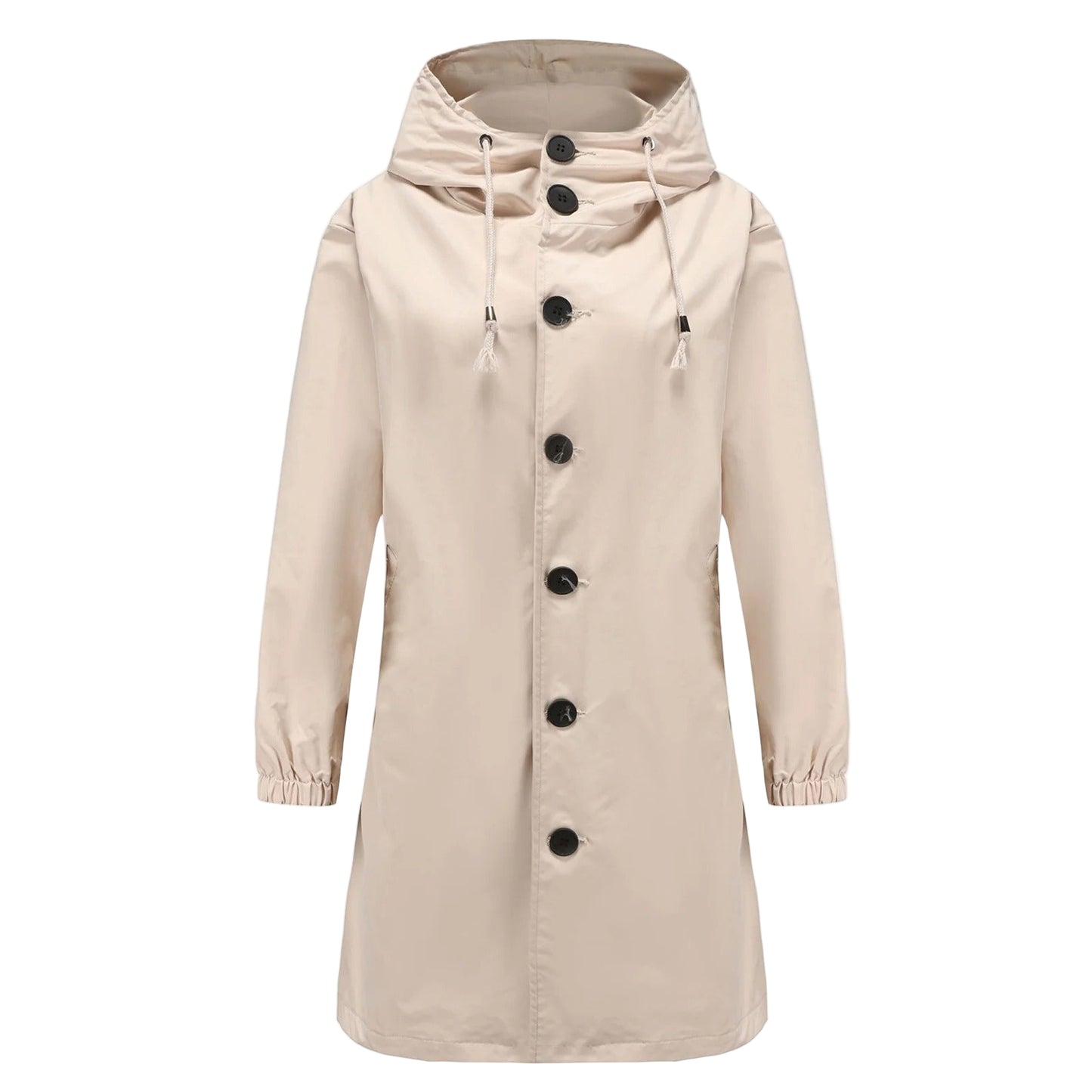 Long Waterproof Rain Jacket for Women Lightweight and Hooded