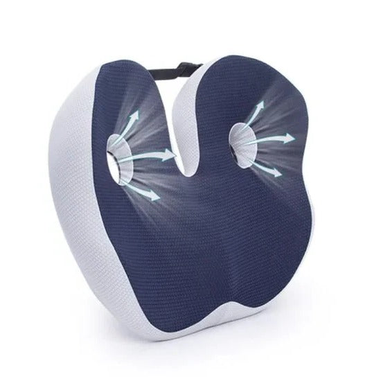 Orthopedic Seat Cushion Memory Foam Sit Bone Relief with Adjustable Design