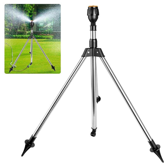 High Pressure Tripod Sprinkler Adjustable Rotating Lawn Sprayer