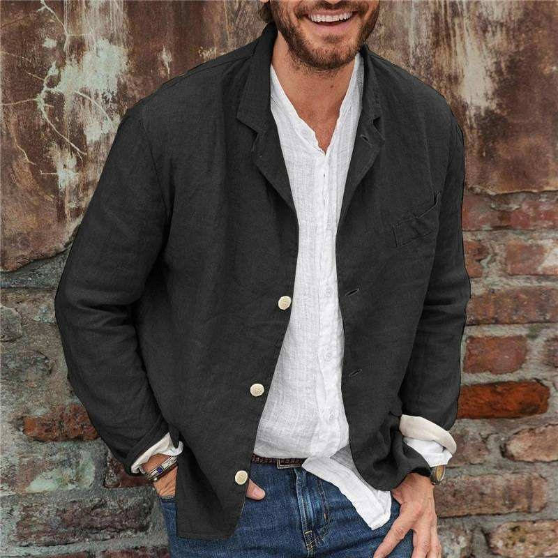 Men's Casual Linen Jacket